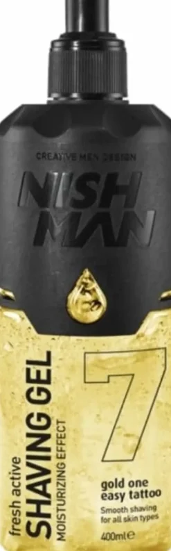 Nishman Shaving Gel 7 Fresh Active Gold One 400 ml