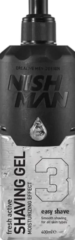 Nishman Shaving Gel 3 Fresh Active Rasiergel Easy Shave 400 ml