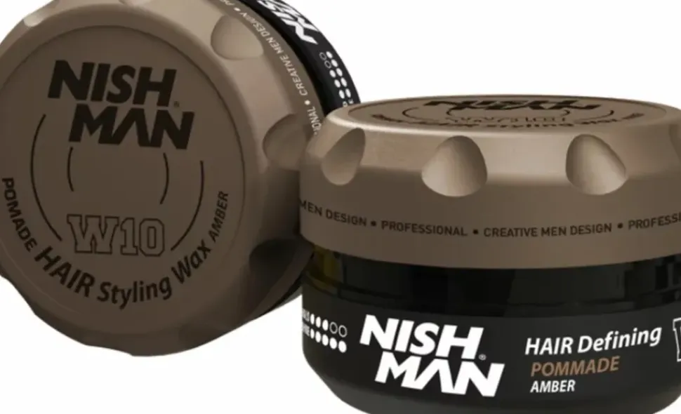 Nishman W10 Hair Styling Wax Pomade Amber - 100 ml