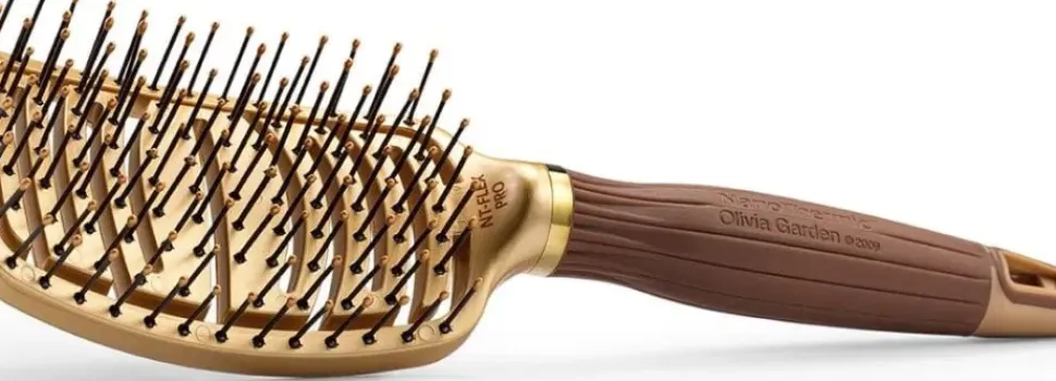 Olivia Garden Expert Care Flex Nylon - Gold & Brown