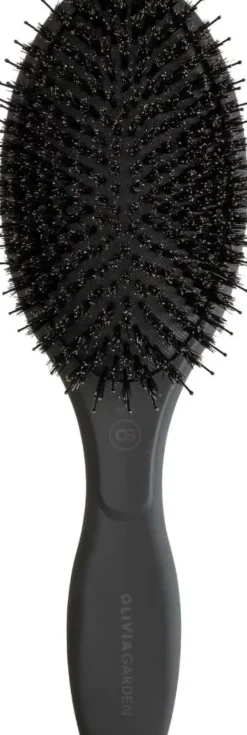 Olivia Garden Expert Care Oval - Boar & Nylon Bristles Black