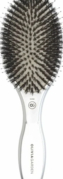 Olivia Garden Expert Care Oval - Boar & Nylon Bristles Silver