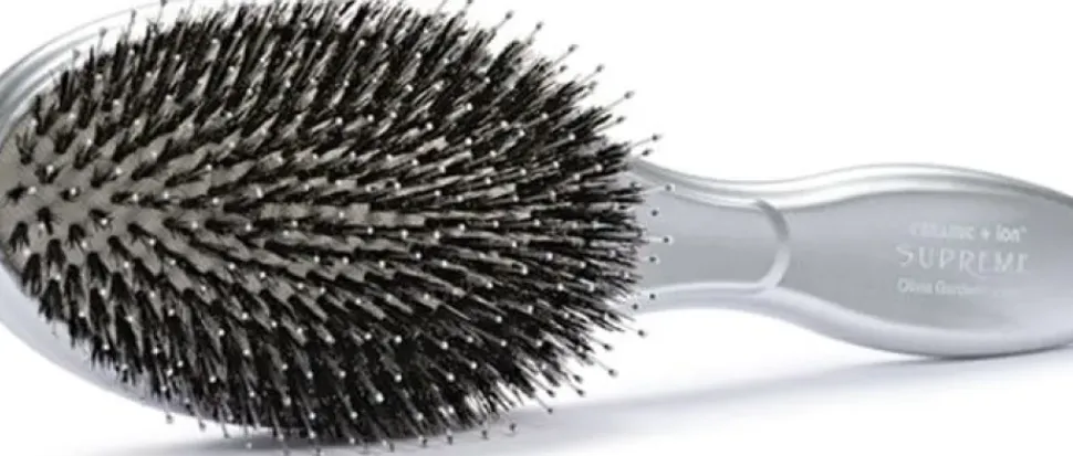 Olivia Garden Expert Care Oval - Boar & Nylon Bristles Silver
