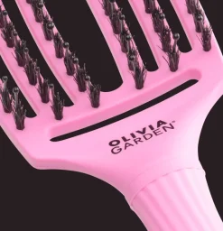 Olivia Garden Fingerbrush Boar & Nylon M Think Pink Pink Tokyo