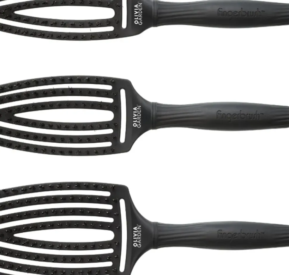 Olivia Garden Fingerbrush Combo Full Black - Small