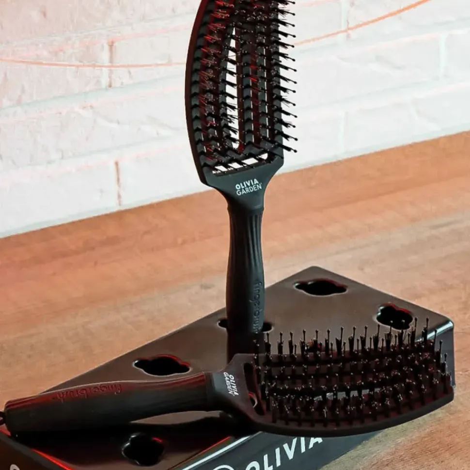 Olivia Garden Fingerbrush Combo Full Black - Small