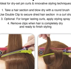 Olivia Garden 2-in-1 Sectioning Double Clip - 2 Pcs