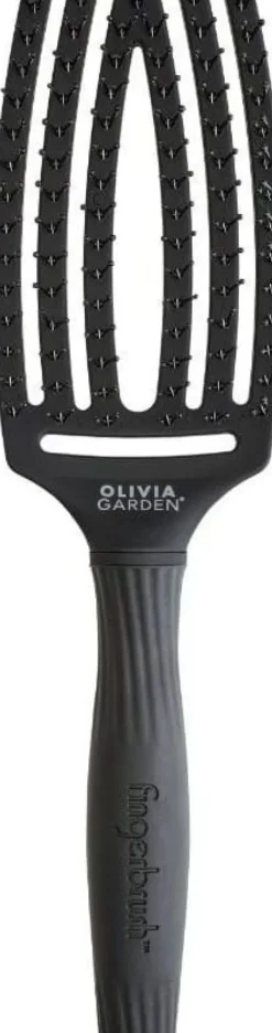 Olivia Garden OG Fingerbrush Care Iconic Double Bristles Black M