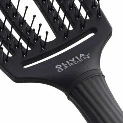 Olivia Garden OG Fingerbrush Care Iconic Double Bristles Black M