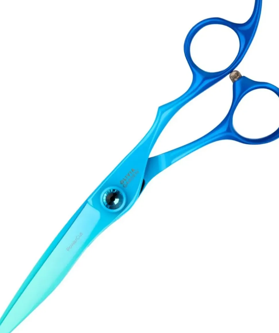 Olivia Garden PowerCut Rainbow Blue Set 6.25" Cutting and 6.0" Thinning scissor