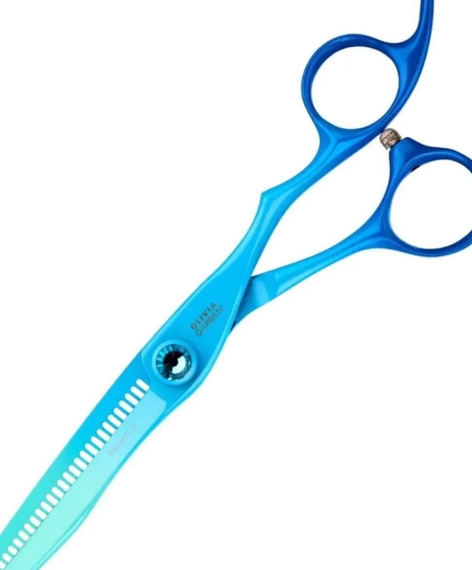 Olivia Garden PowerCut Rainbow Blue Set 6.25" Cutting and 6.0" Thinning scissor