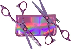 Olivia Garden 5.75" scissors + 6.35" thinner SilkCut Think Pink Set of 2