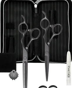 Olivia Garden SilkCut PRO Matt Black Set of 2 - 5.75"