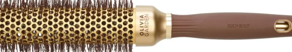 Olivia Garden XL Expert Blowout Speed Wavy Bristles Gold & Brown 35 mm