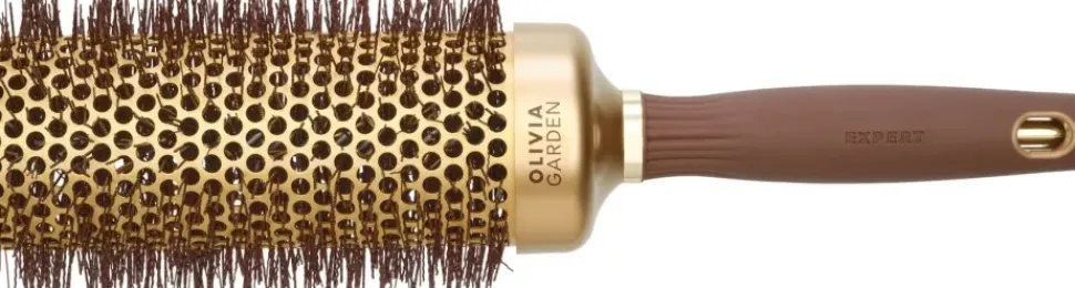 Olivia Garden XL Expert Blowout Speed Wavy Bristles Gold & Brown 55 mm