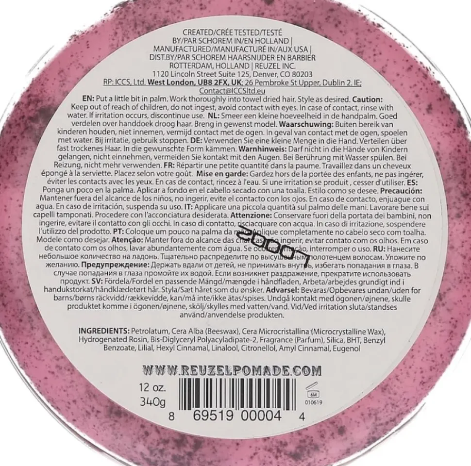 Reuzel Pink Heavy Grease - 340g