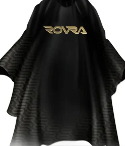 Rovra Baber Cape With Logo - Neoprene Collar - Black