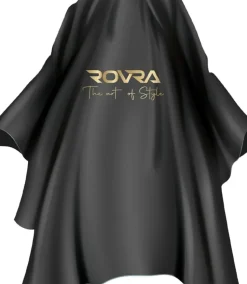 Rovra Barber Cape Black With Logo