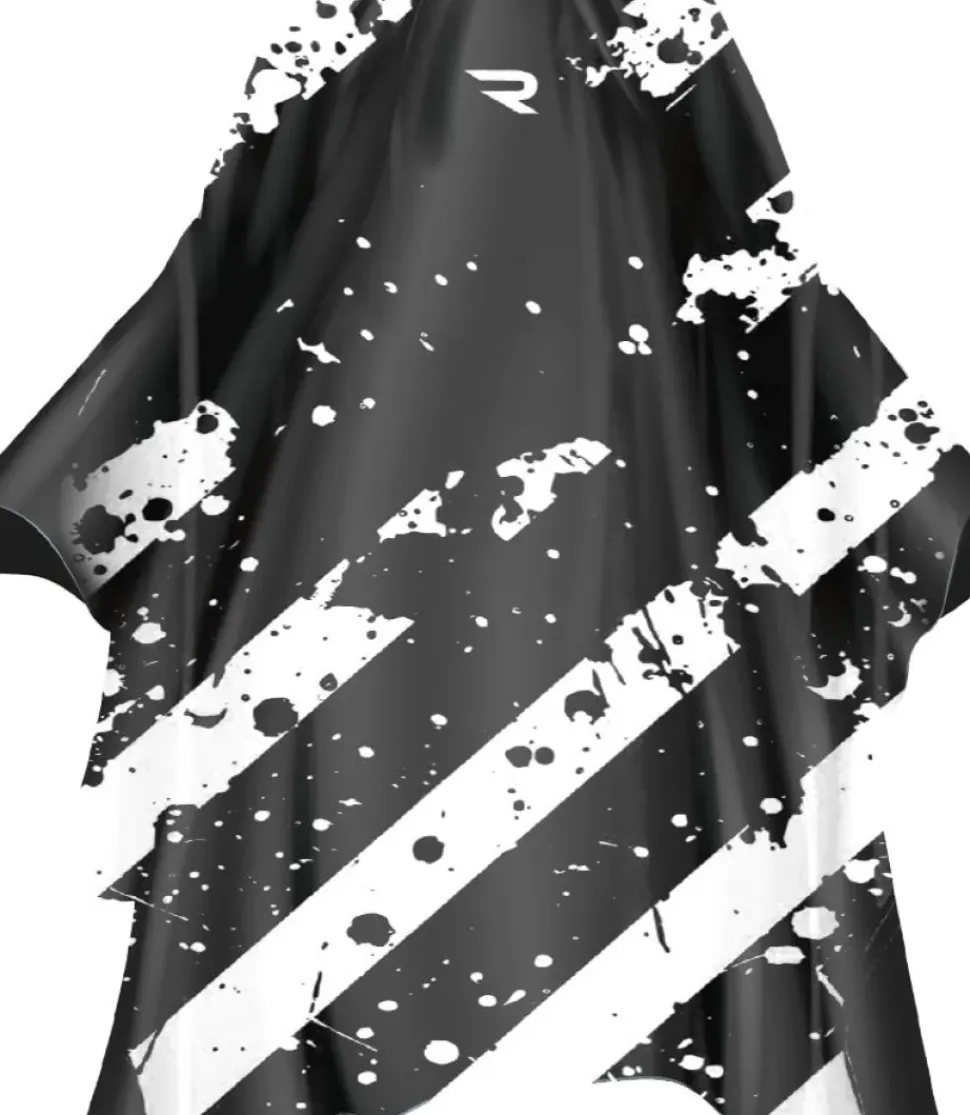 Rovra Barber Cape Splash - Black & White