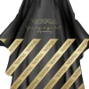Rovra Barber Cape With Logo - Black & Gold