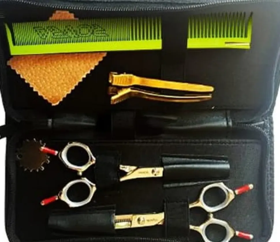 Rovra Set Scissors Student 5.5" + Hair Comb And Clips