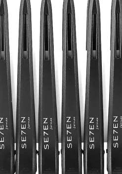Se7en Styles Black Silicon Clips 6 pcs