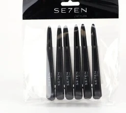 Se7en Styles Black Silicon Clips 6 pcs
