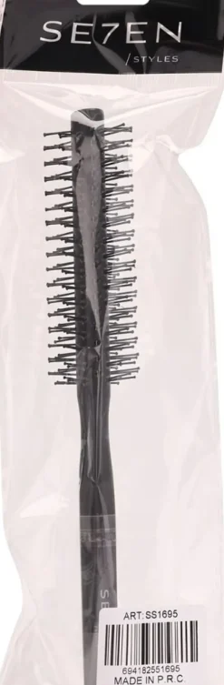 Se7en Styles Black Wooden Round Brush 12 mm