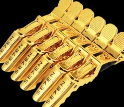 Se7en Styles Gold Shark Clips 6 Pcs