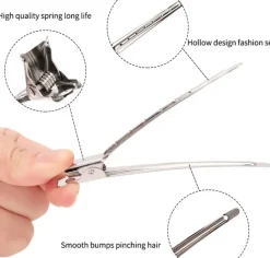 Se7en Styles Metal Clips 8,9 cm - 12 Pcs