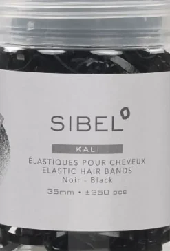 Sibel Black Hair Elastics 40 mm - 250 Pcs