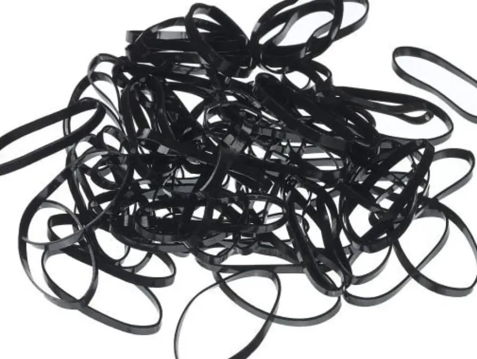 Sibel Black Hair Elastics 40 mm - 250 Pcs
