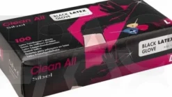 Sibel Black Latex Gloves Large - 100 pcs