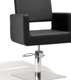 Sibel FELICITAS Styling Chair With Square Base Black Leather