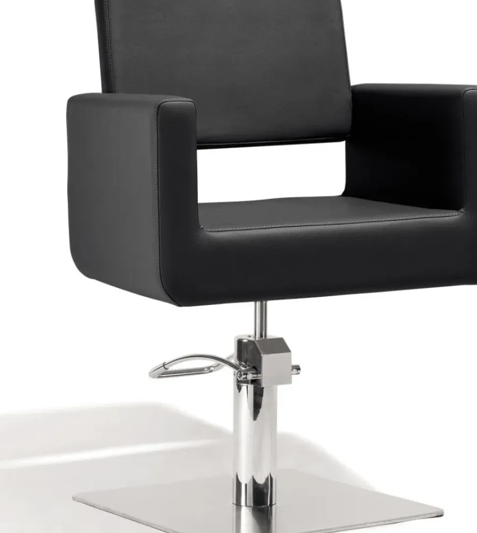 Sibel FELICITAS Styling Chair With Square Base Black Leather