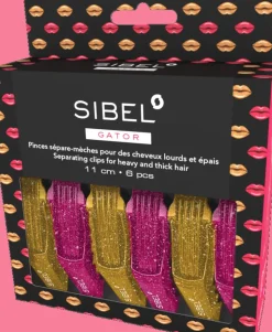 Sibel Gator Clips 6 x 11cm Glossy Lips - 6 Pcs
