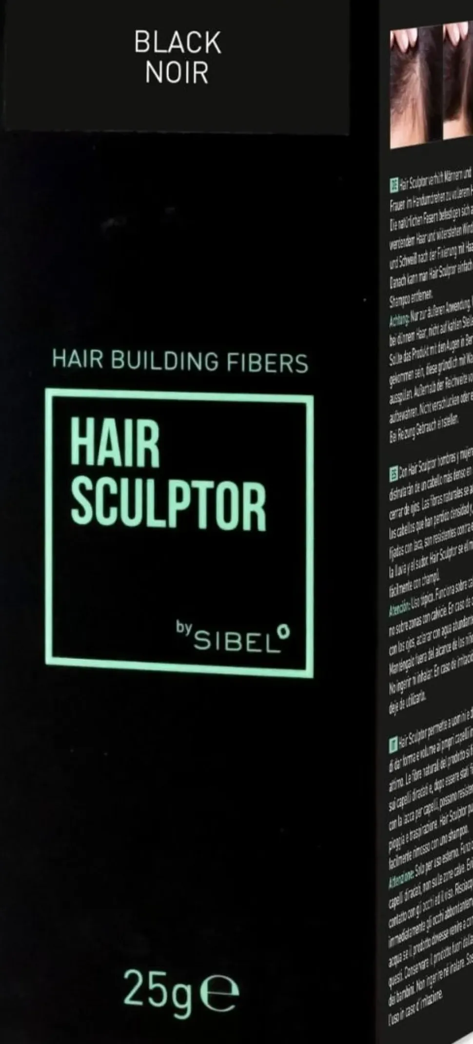 Sibel Hair Sculptor Hair Building Fibers Black 25 g