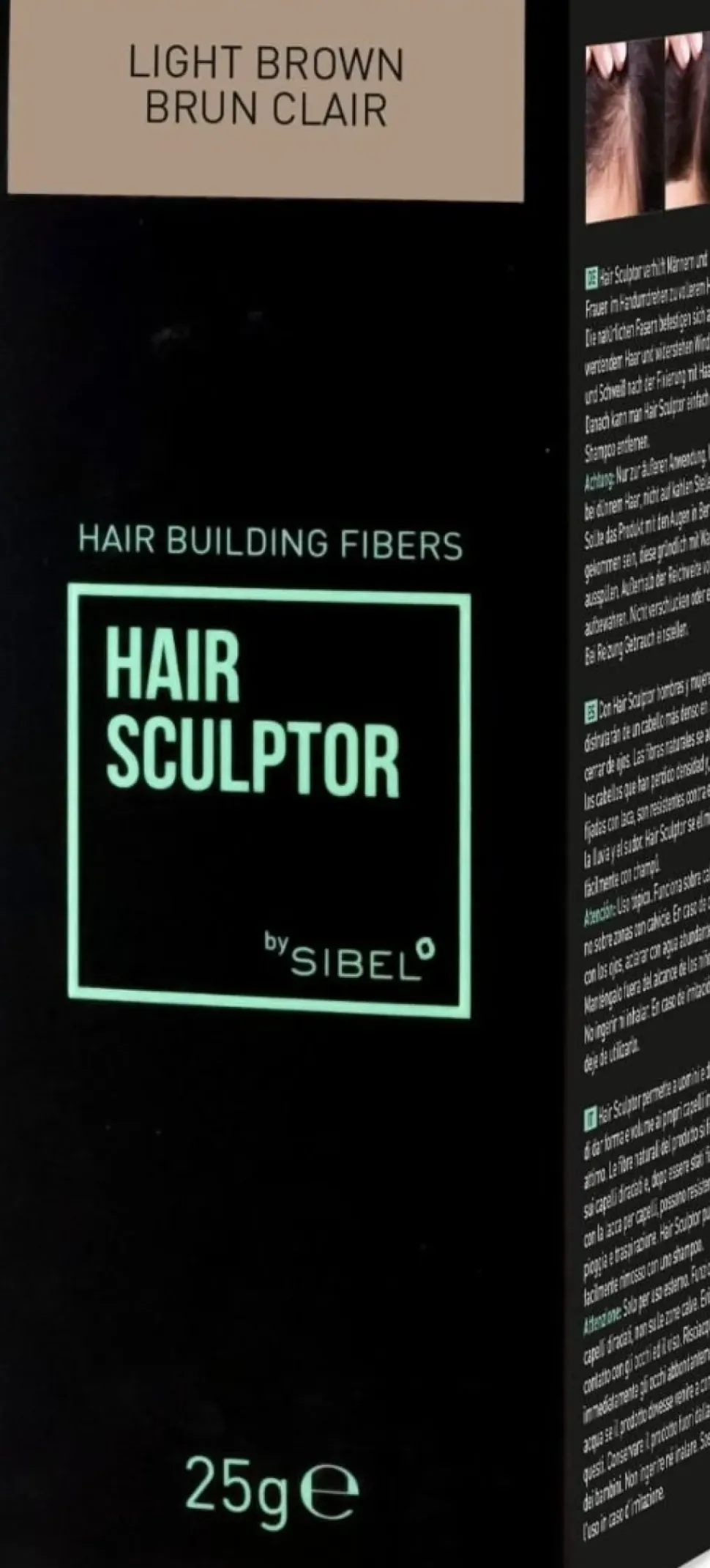 Sibel Hair Sculptor Hair Building Fibers Light Brown 25 g