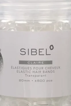 Sibel - Transparent Hair Elastics 20 mm - 500 pcs