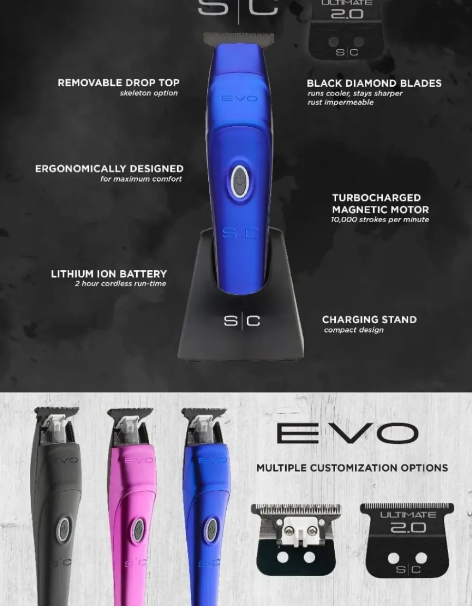 StyleCraft EVO Professional Modular Magnetic Motor Cordless Hair Trimmer