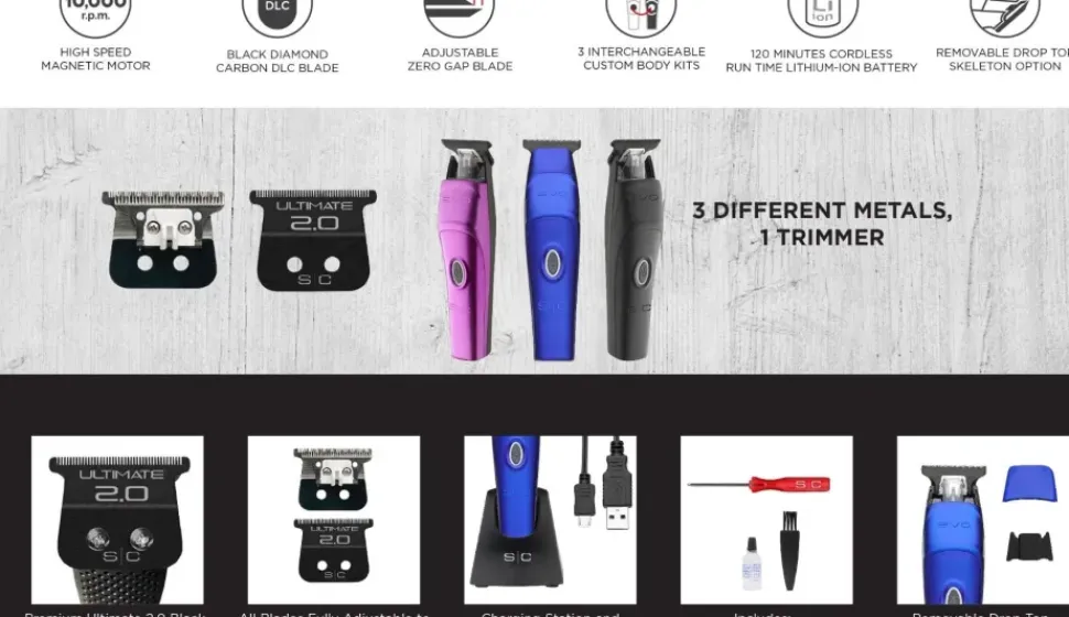 StyleCraft EVO Professional Modular Magnetic Motor Cordless Hair Trimmer
