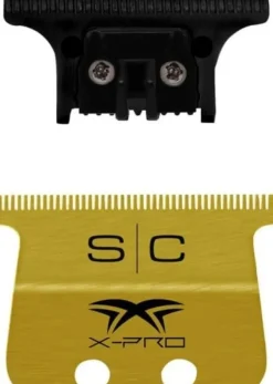 StyleCraft Replacement Fixed Gold Titanium X-Pro Wide Hair Trimmer Blade with The One