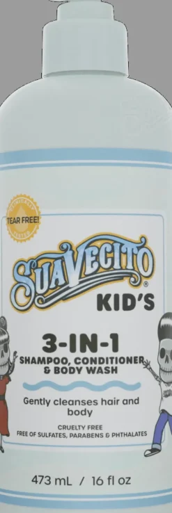 Suavecito Kid’s 3‑in‑1 Shampoo - Conditioner - Body Wash 473 ml