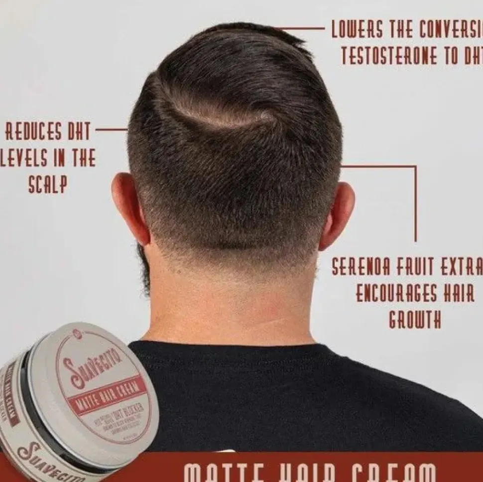 Suavecito Matte Hair Cream with DHT Blocker 113g