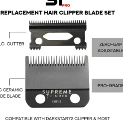 Supreme Trimmer Fade Blade for DarkStar Clipper-CBF21