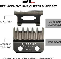 Supreme Trimmer Taper Blade for Recharge Clipper-CBT22