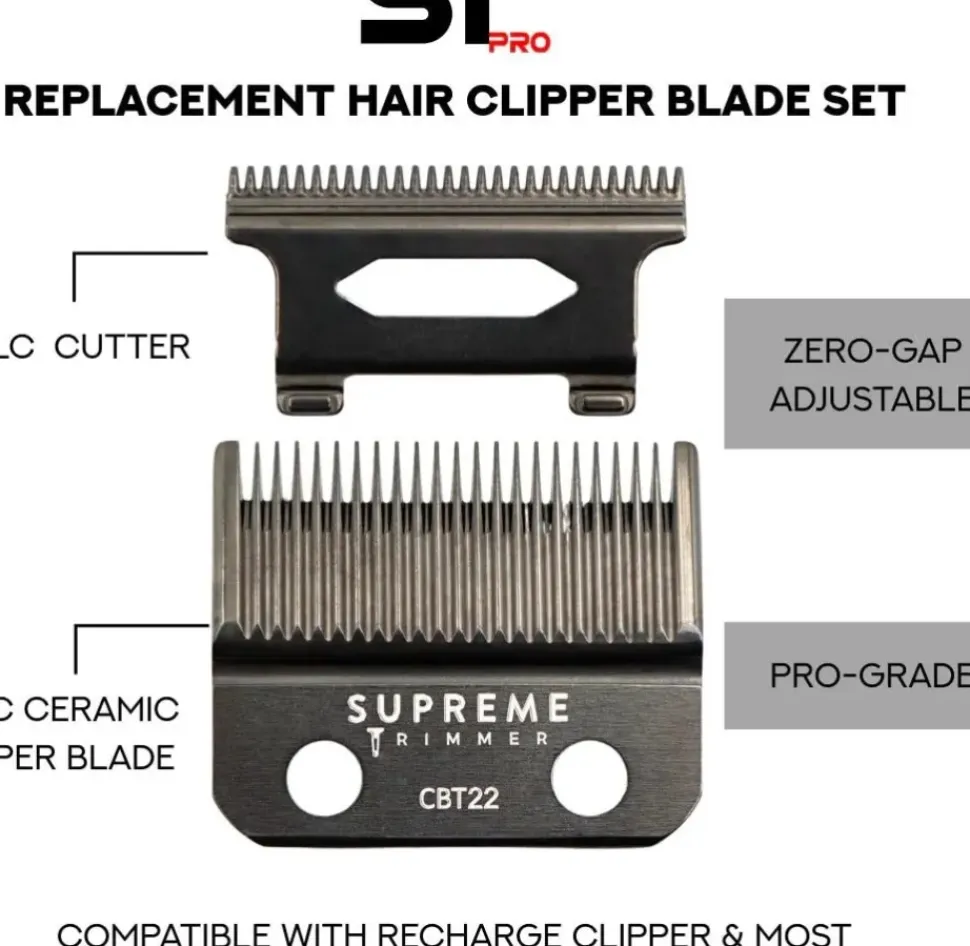 Supreme Trimmer Taper Blade for Recharge Clipper-CBT22
