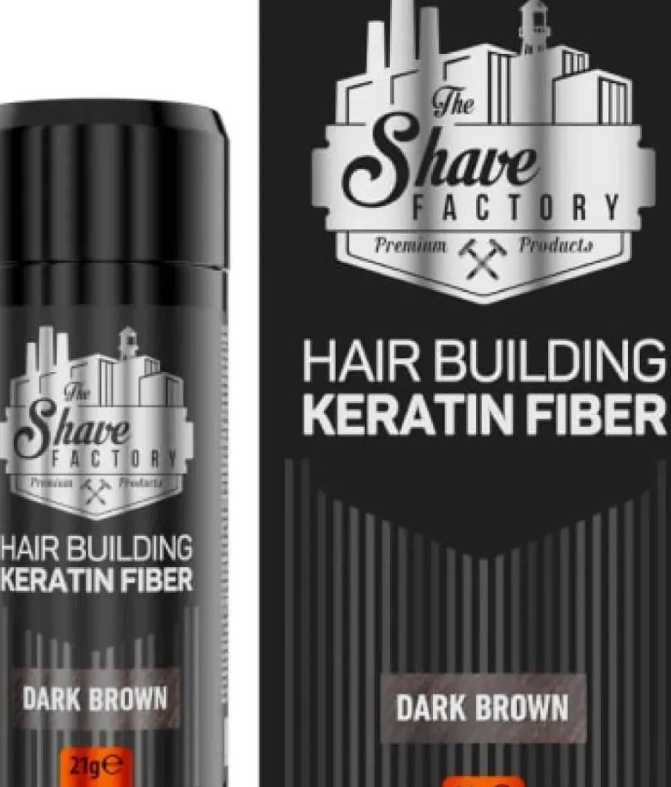 The Shave Factory Hair Building Keratin Fiber Dark Brown 21g
