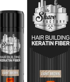 The Shave Factory Hair Building Keratin Fiber Light Brown 21g