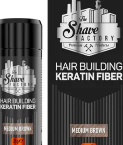 The Shave Factory Hair Building Keratin Fiber Medium Brown 21g